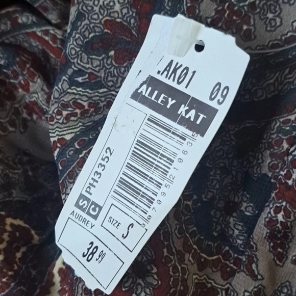 Audrey 3+1 Paisley Purple Grey Romper Size Small NWT Boho Jumpsuit B22#5 - Picture 5 of 12